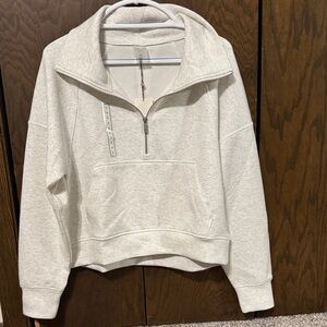 CALIA soft scuba 1/4 zip pullover NWT